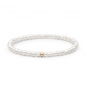 Bratara perle naturale albe si argint rose gold DiAmanti 214-45B-G